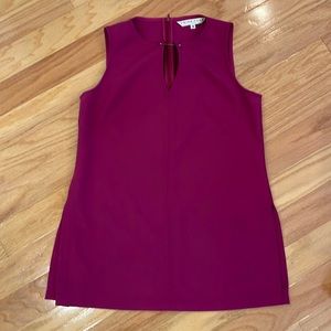 Trina Turk, size 8 sleeveless tunic top with side slits.  In a rich berry color.